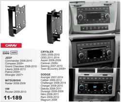 2-DIN Car Audio Installation Kit for CHRYSLER (300) 2008-10; (200) 2011+; Aspen 2008-09; Sebring 2007-10; Town&Country, <br />Caravan 2008+ / DODGE Avenger 2007+ (11-189)