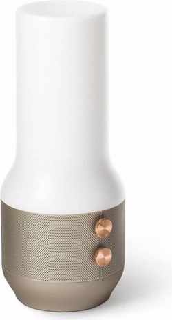 Lexon Terrace Bluetooth Speaker & Light Gold Lamp