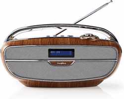 Nedis RDDB5310BN Digitale Dab+ Radio 60 W Fm Bluetooth® Bruin / Zilver