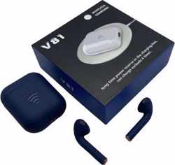 Draadloze oordopjes V81BL - 2 - Met Touch functie - Bluetooth oortjes - Earpods - Earbuds - Geschikt voor alle smartphones Apple en Android BLAUW!