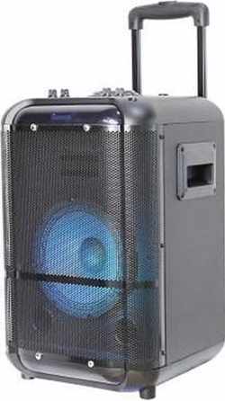 Denver TSP-306, 8" bluetooth trolley speaker met discolicht
