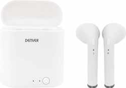 Denver TWQ-40P - Wireless Bluetooth earbuds - draadloos opladen met QI - Wit