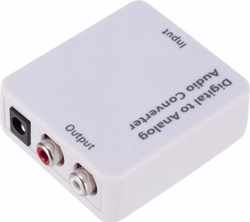 Audio Digitaal naar Analoog Converter - digitaal toslink (S/PDIF) naar Coax (RCA) adapter