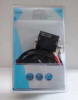 Digitaal naar analoog converter set +adapter rca kabel + optische kabel