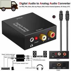 Digitaal Audio Converter (DAC) Digital Toslink naar rood/wit analoog