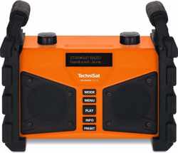 TechniSat Digitradio 230 OD Bouwradio DAB+, FM AUX, Bluetooth, USB Spatwaterbestendig, Stofdicht, Herlaadbaar Oranje