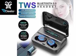 TR Deals | Draadloze Oordopjes - Wireless Headphones F9 - Draadloos - Draadloze Oordopje - Oortjes - Bluetooth - Oor - Earpods - In Ear - Earbuds -  - Koptelefoon - Bluetooth TWS 5.1 Oortjes - Zwart | voor hem en haar