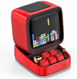 Divoom Ditoo Draagbare Bluetooth Speaker Met Retro Pixeldisplay - Retro Games - Retro Radio Inclusief Opbergdoos - Rood