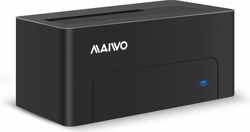 Maiwo K308 Docking Station voor 2,5" en/of 3,5" SATA HDD/ SSD - USB 3.1 GEN1 - 5 Gbps - Tot 14 TB - UASP-ondersteuning - Zwart