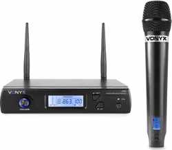 Draadloze microfoon - Vonyx WM61 draadloze microfoon - 16 kanaals - UHF - 1x handmicrofoon