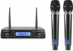 Draadloze microfoon - Vonyx WM62 draadloze microfoons - 16 kanaals - UHF - 2x handmicrofoon