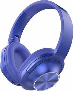 Koptelefoon - Aigi Moski - Draadloos - Bluetooth - On Ear - Blauw - BSE