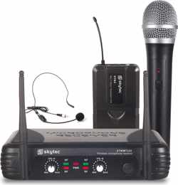 Draadloze microfoon - Skytec STWM722C draadloze microfoonset - draadloze headset + hand microfoon draadloos