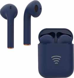 Draadloze oordopjes V81BL -  2 - Met Touch functie - Bluetooth oortjes - Earpods - Earbuds - Geschikt voor alle smartphones Apple en Android BLAUW!