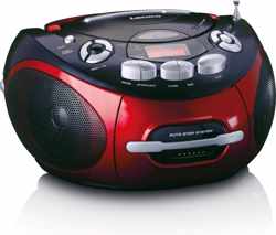 Lenco SCD-430RD - Draagbare radio, CD/MP3, casette speler - Rood