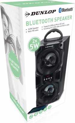 Dunlop Bluetooth Speaker - 2x 5Watt - FM Radio