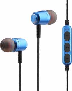 Bluetooth in-ear draadloze sport oordopjes iPhone / Samsung / Huawei / bluetooth- in ear sport oortjes - MS-T15 blauw