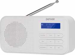Denver DAB-42 / Draagbare DAB+ radio / FM Radio / LCD display / Koptelefoon sluiting / Alarm functie / Wit