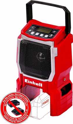 EINHELL Accu Radio TE-CR 18 Li Solo - Power-X-Change - 18 V - AM/FM - Zonder accu & lader