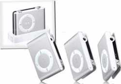 Mini MP3 speler met in-ear koptelefoon Zilver