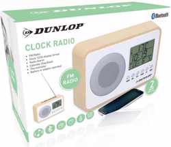 DUNLOP Wekkerradio FM - Digitaal Display - Inclusief Thermometer - Wit