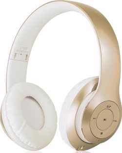 Draadloze Koptelefoon - Bleutooth Headphone - Met Geheugenpoort - On-Ear headphones L150 - Kleur goud