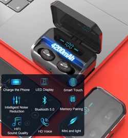 Hoco - Draadloze oordopje - Bluetooth 5.0 Headset -Koptelefoon -Hoofdtelefoon  - Oortelefoon -  - Sport oortjes - Earpods - Sport oortjes - Earpods - Geschikt voor Android -Smart Phone - Voor iPhone -Sumsung -Huawei, LG, Smart Phone