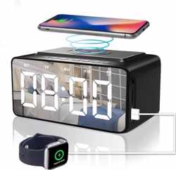 Digitale Wekkerradio Bluetooth - Met Qi Wireless Charger - USB - Bluetooth Speaker Draadloos