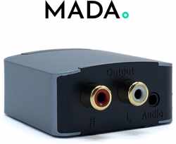 MADA Digitaal naar Analoog Converter - DAC - 24 bit, 192 kHz - Optical, Coaxiaal, SPDIF, Toslink
