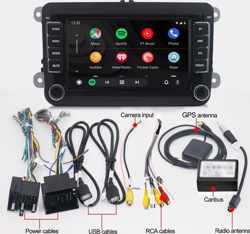 Auto Radio 510RNS Android 10.0 Volkswagen Polo Golf / Seat /Skoda Bluetooth Met Gratis Achteruit rij Camera