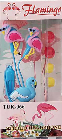 Flamingo Koptelefoon – Oortjes Met Flamingo’s – Earphones -Speciaal Voor Kinderen – Leuk Cadeau – 3 Varianten – Voor Alledaags Gebruik – Blauw
