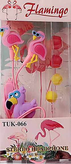 Flamingo Koptelefoon – Oortjes Met Flamingo’s – Earphones -Speciaal Voor Kinderen – Leuk Cadeau – 3 Varianten – Voor Alledaags Gebruik – Roze