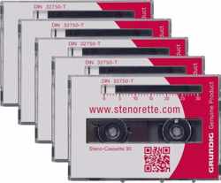 Grundig Steno-Cassette GGO5610, 5-pack, analoog