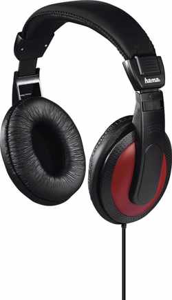 Hama Basic4Music HiFi Over Ear koptelefoon Zwart, Rood