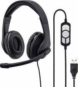 Hama PC-Office-headset "HS-USB300", stereo, zwart