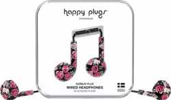 Happy Plugs Earbud Plus - In-ear oordopjes - Roze/zwart gebloemd