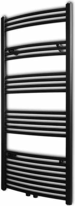 Radiator/handdoekenrek curve zwart 600x1424 mm