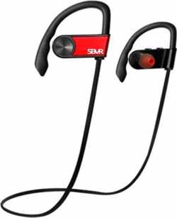 Draadloze bluetooth in ear sport oortjes headset - zweetbestendig - Rood