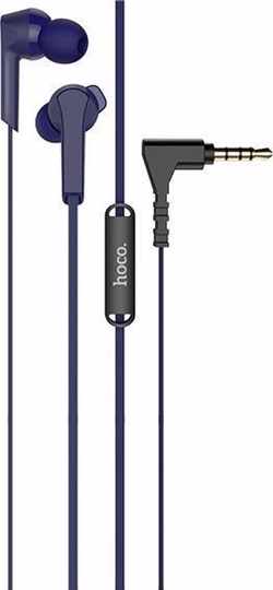 HOCO M72 Admire In-Ear Oordopjes - 3,5mm Audio-Jack Plug - 120cm Kabel - Hi-Res Audio + HD Microfoon - Blauw