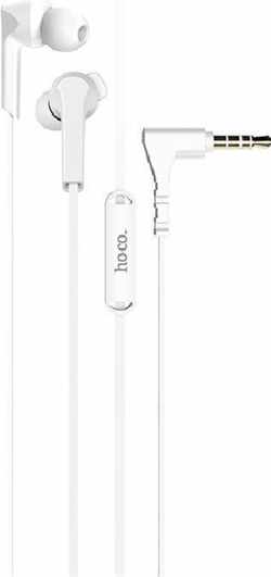 HOCO M72 Admire In-Ear Oordopjes - 3,5mm Audio-Jack Plug - 120cm Kabel - Hi-Res Audio + HD Microfoon - Wit
