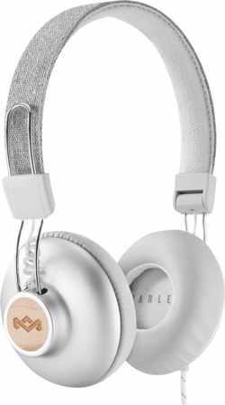 House of Marley Positive Vibration 2 koptelefoon - hoofdtelefoon met microfoon en 1knopsbediening - zilver