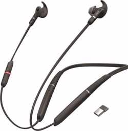 Jabra Evolve 65e UC & Link 370 Headset In-ear, Neckband Bluetooth Zwart