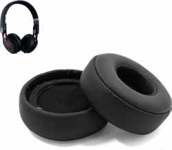 Luxe Lederen Oorkussen Set Voor Beats by Dr. Dre Mixr - Vervangende Koptelefoon Earpads - Oor Kussens - Ear Pads - Oorkussens Met Noise Cancelling Memory Foam Binnenlaag - Zwart