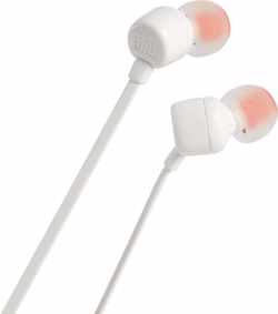JBL T110 Wit - In-Ear Headphones met afstandsbediening