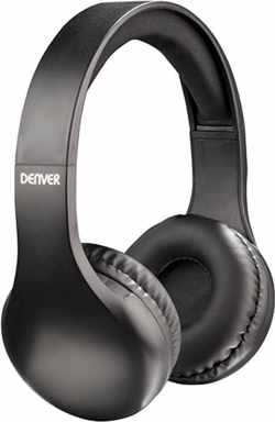 Denver 2 in1 Draadloos Bluetooth & Bedrade Koptelefoon Headphone Zwart