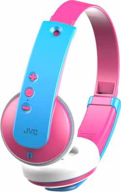 JVC HA-KD9BT - Draadloze kids koptelefoon - Roze/Blauw