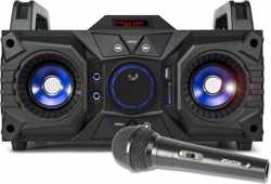 Karaoke set op accu - Fenton MDJ95 Bluetooth karaoke speaker met microfoon en echo effect - Mobiele karaoke set - Zwart