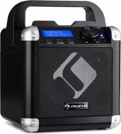 auna BC-1 karaokesysteem bluetooth pairing  - Luidspreker met 10 cm (4") woofer - USB laadfunctie - AUX-In - Tablethouder