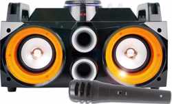 Karaoke set - Fenton MDJ100 Bluetooth karaoke set met karaoke microfoon, echo effect, mp3 speler en LED lichteffect - 100W