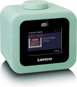 Lenco CR-620 - Wekkerradio met DAB+ en AUX-uitgang - Groen